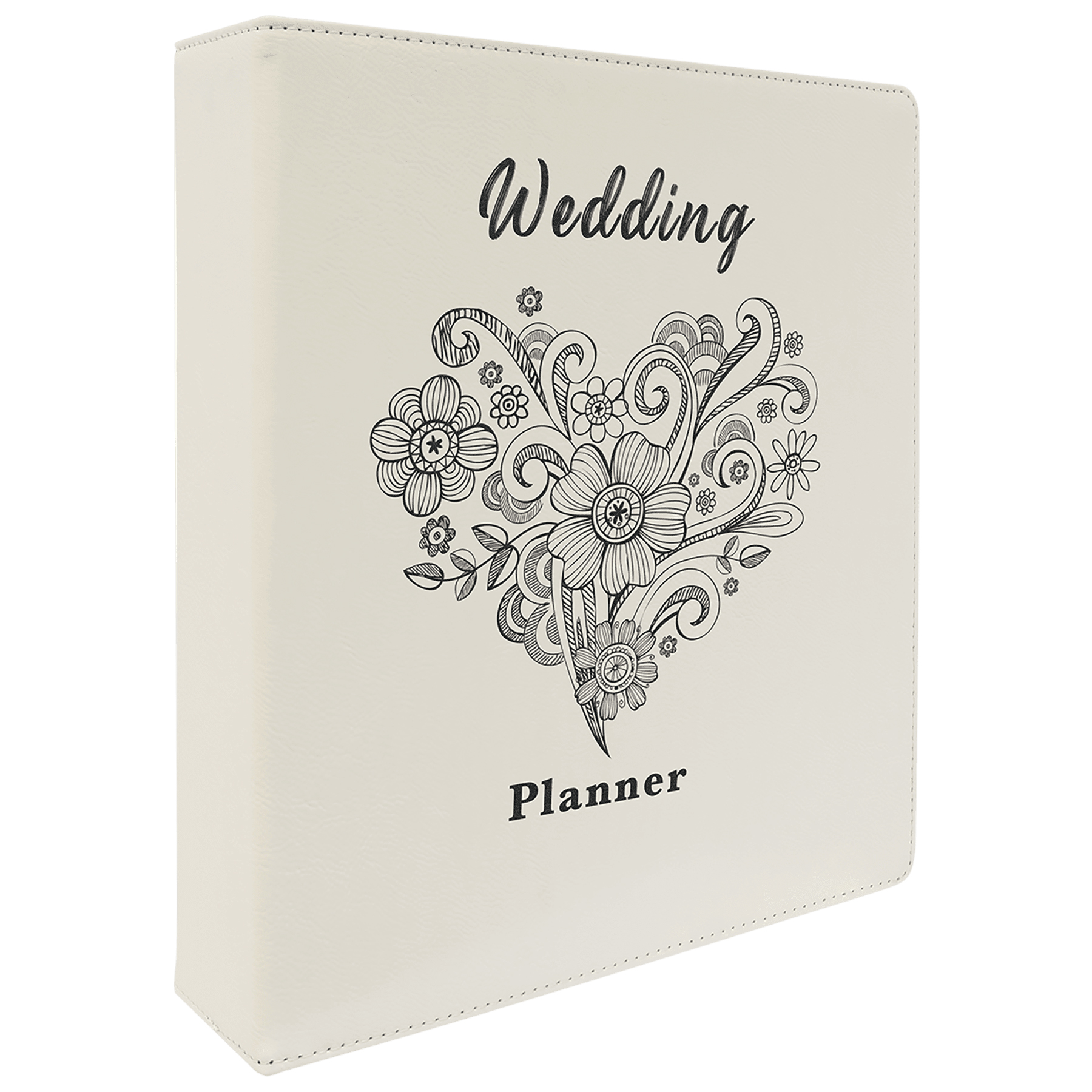 11" x 11 " Purple Leatherette 3-Ring Binder w/ 2" Slant D-Rings