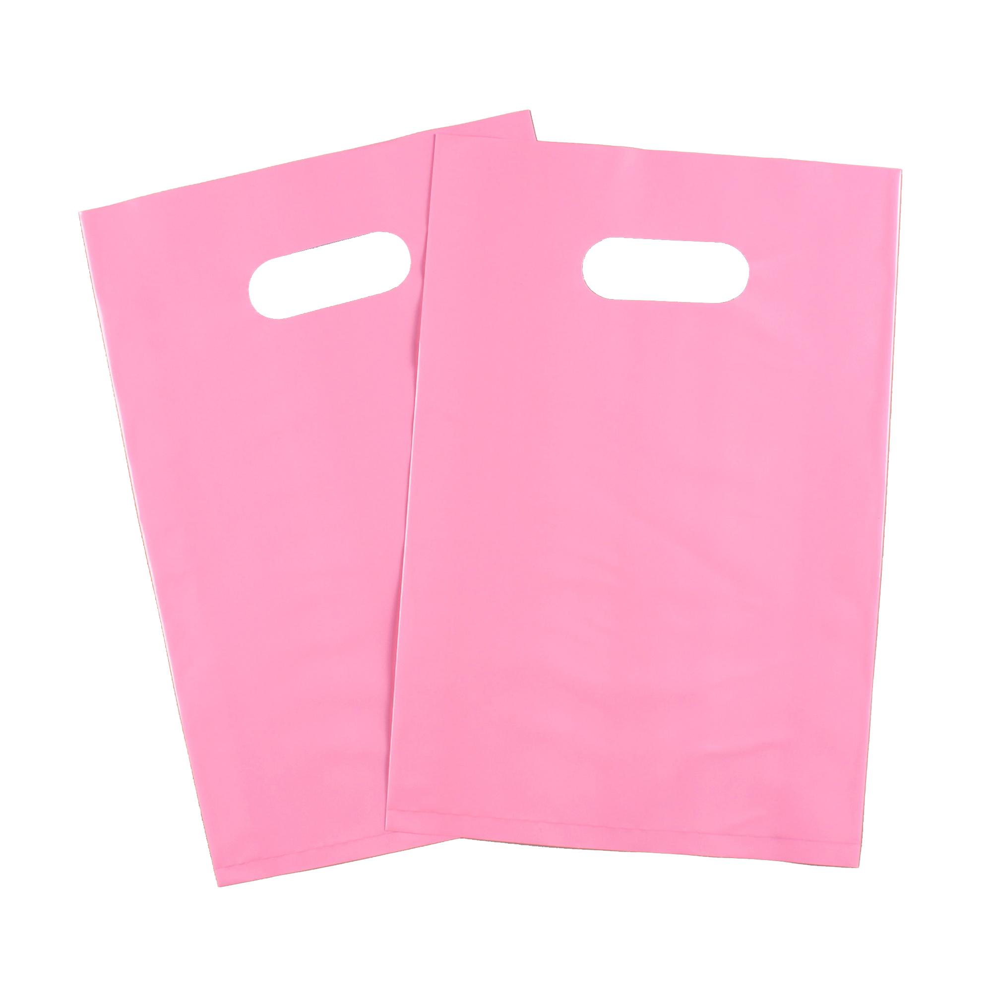 Multi-Color Poly Carry Bags With Cutout Handles 2