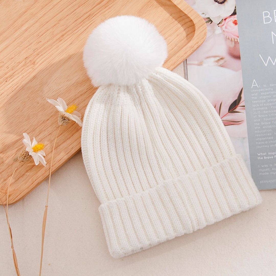 Baby Knit Pom Beanie With Cuff 6
