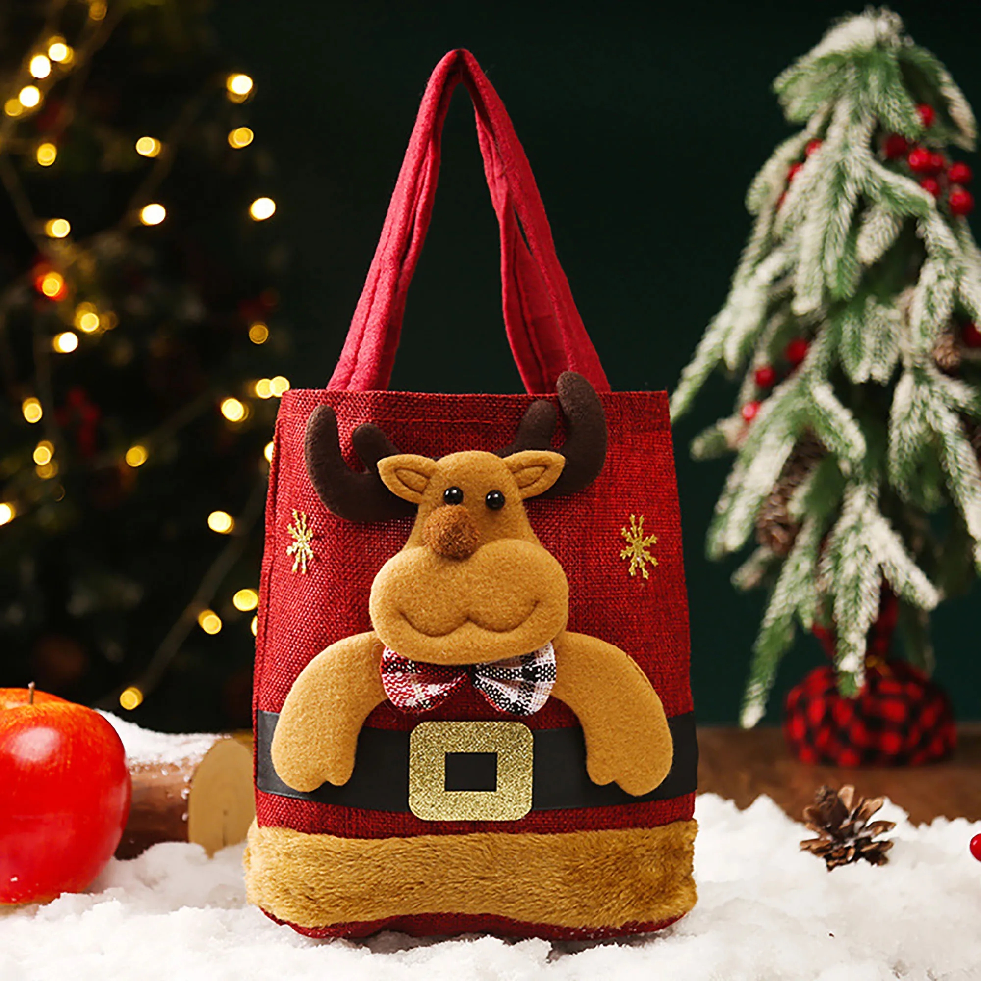 Christmas Handheld Gift Bag With Logo For Surprise 2