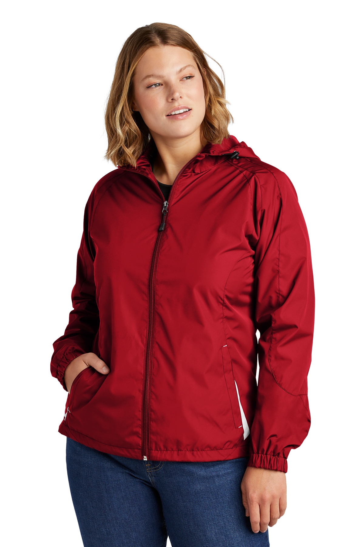 Sport-Tek Women's Colorblock Hooded Raglan Jacket. LST76 40