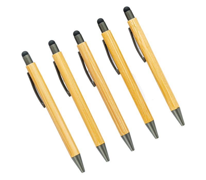 2-in-1 Eco-friendly Bamboo Pen with Stylus 5