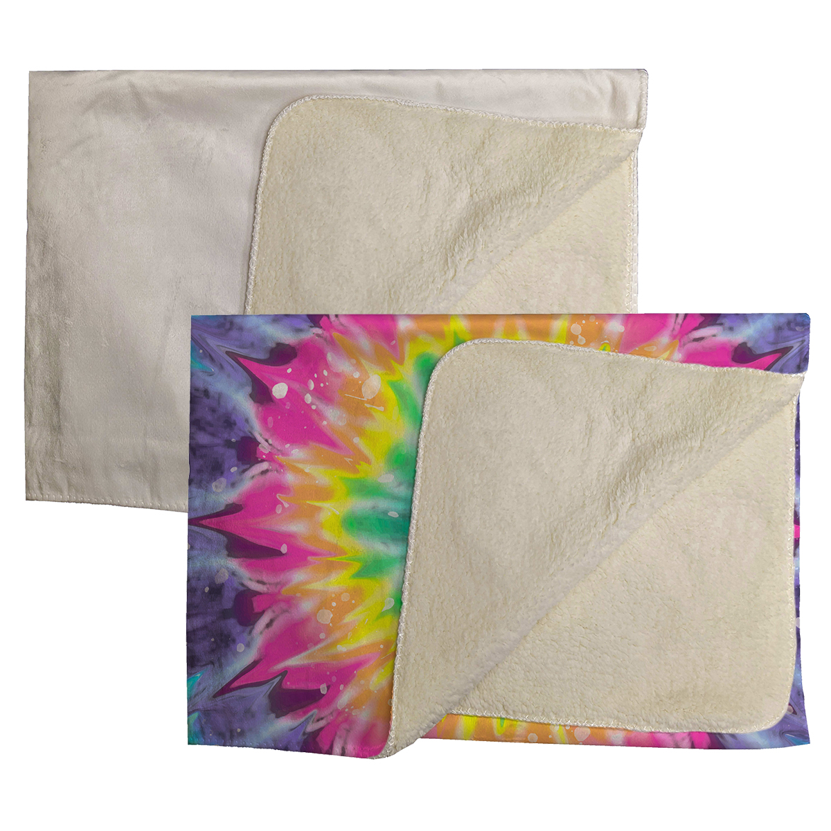 Sublimation Micro Mink Sherpa Plush Blanket 2