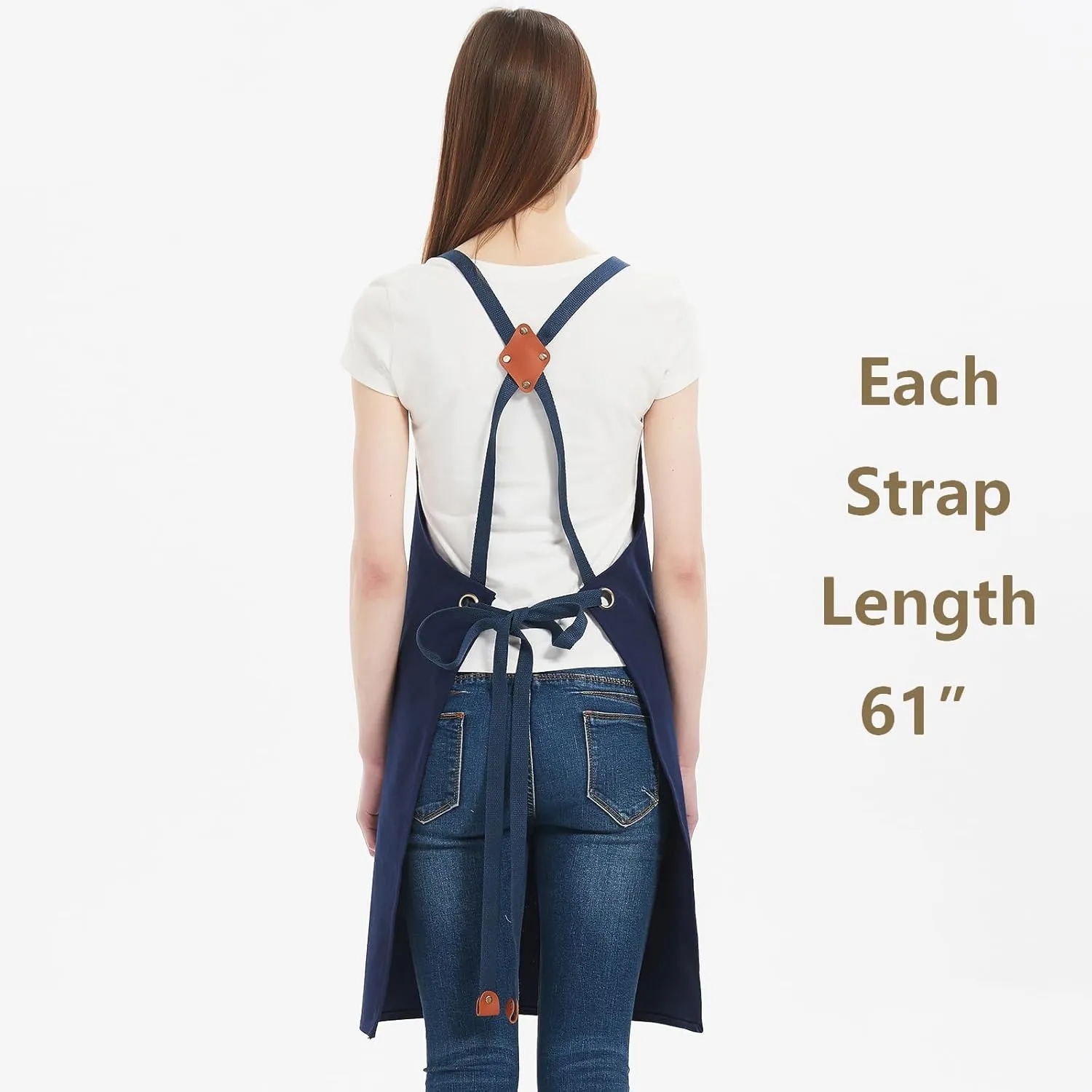 Cotton Canvas Cross Back Heavy Duty Adjustable Work Apron 1