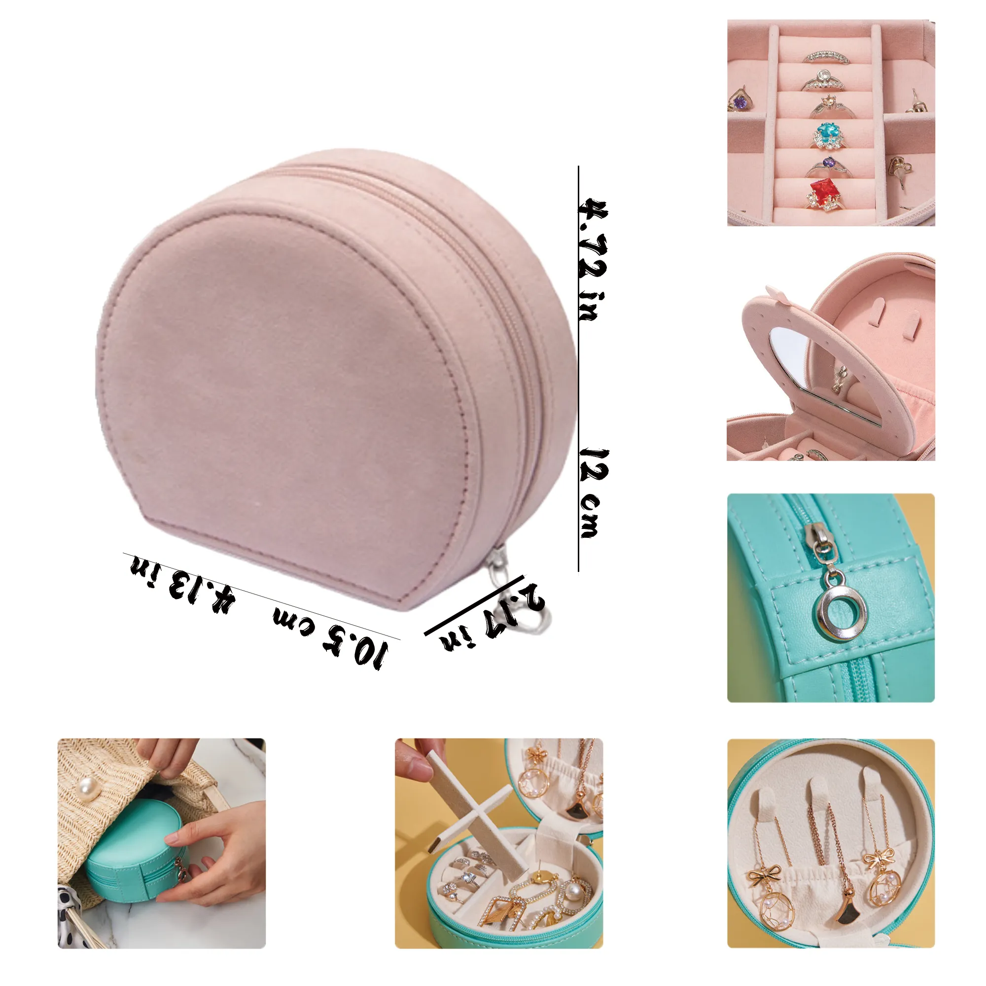 Portable Suede Jewelry Box 4