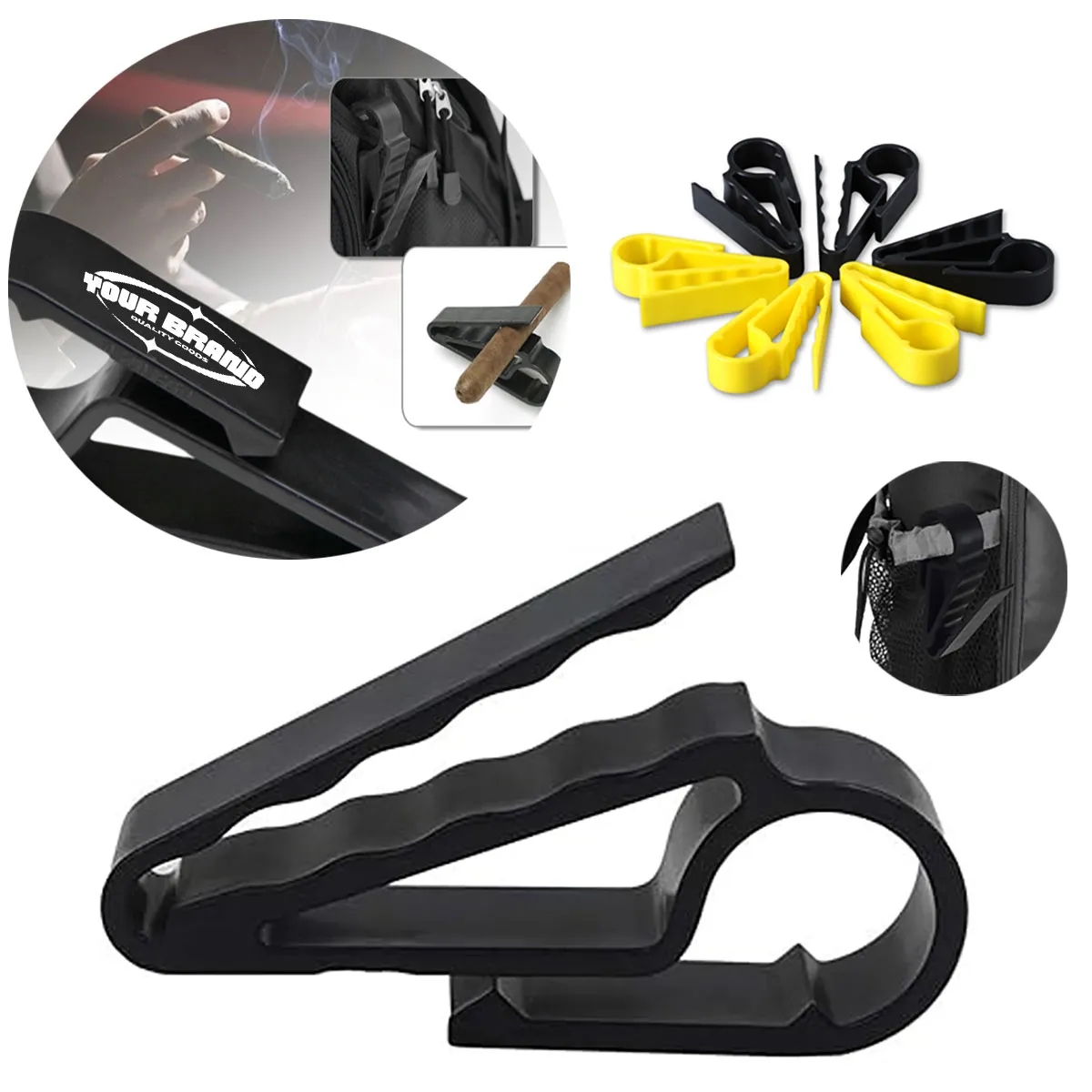 Cigar Holder Golf Cart Minder Clamp Smoking Products Stand 2