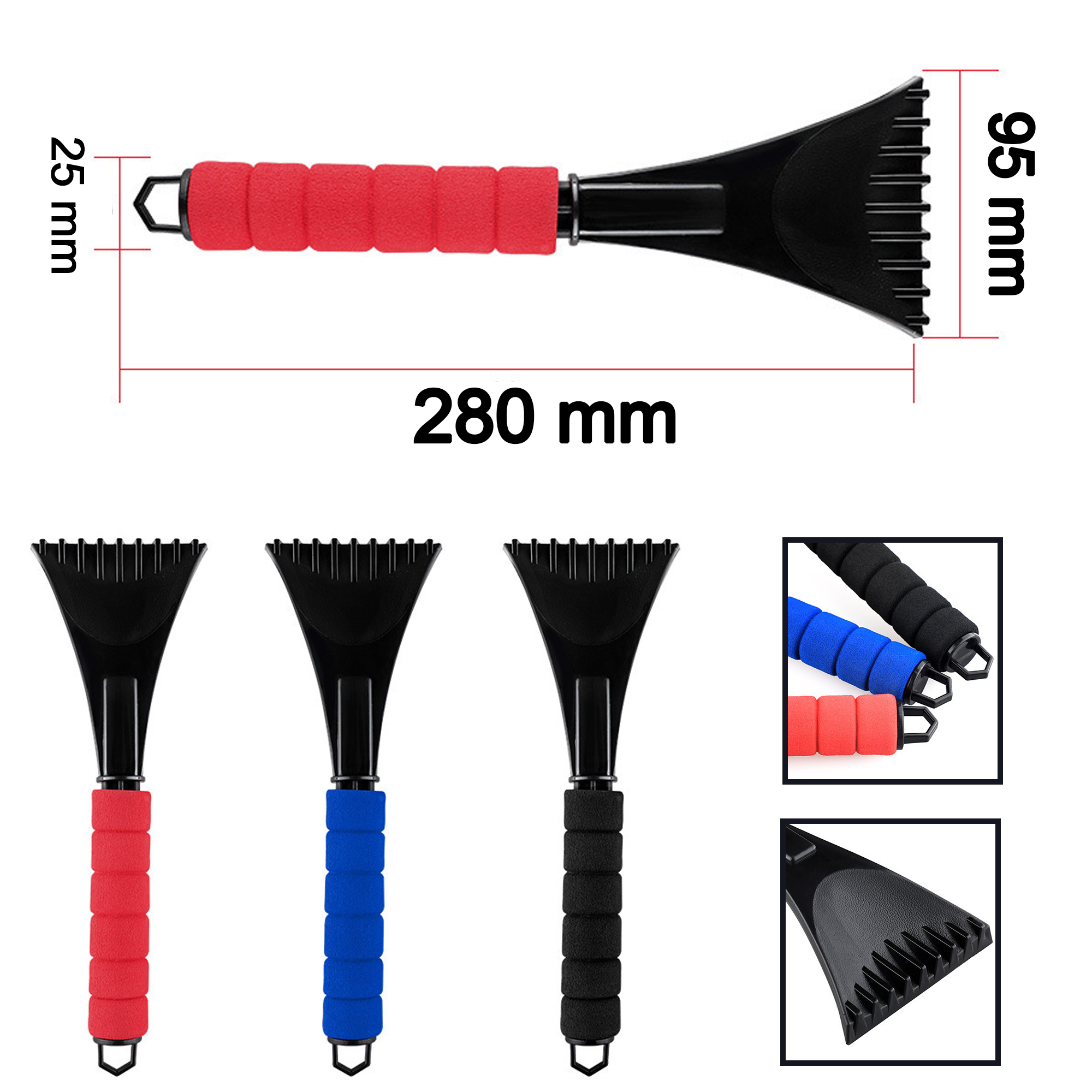 Ice Scraper With Foam Grip For Car Windshield 3