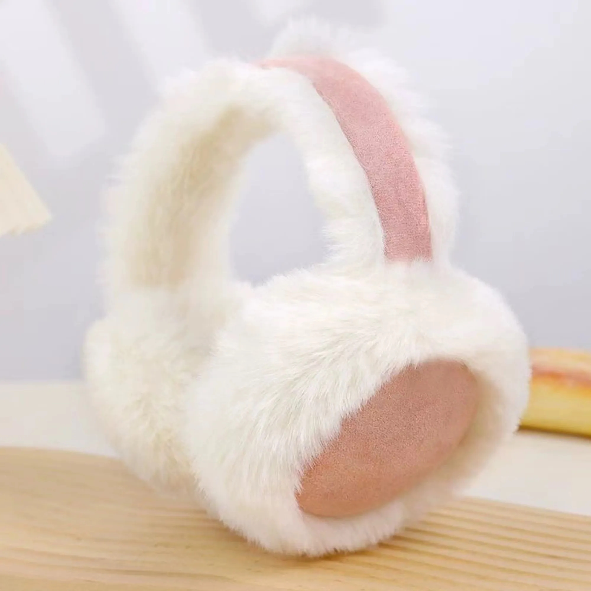 Womens Winter Plush Earmuffs Ear Warmers Foldable 4