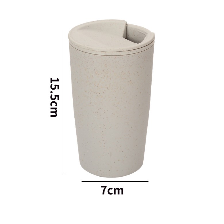 17oz Straw Fiber Plastic Coffee Cup 2