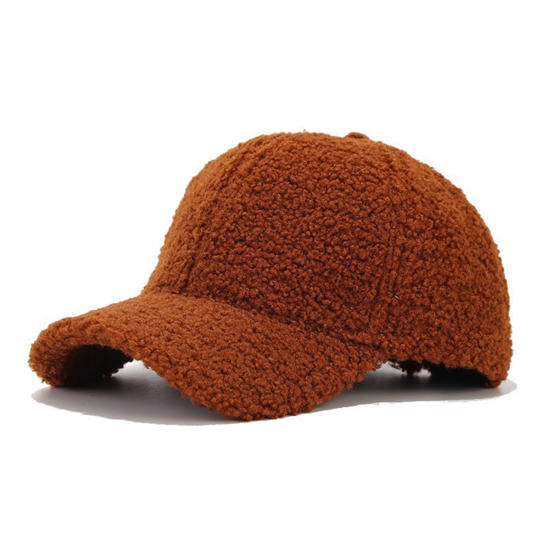 Women Winter Lamb Wool Baseball Cap 4