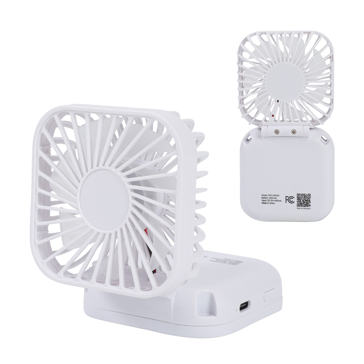 Whirlwind Mini Folding Rechargeable Fan with Lanyard 30