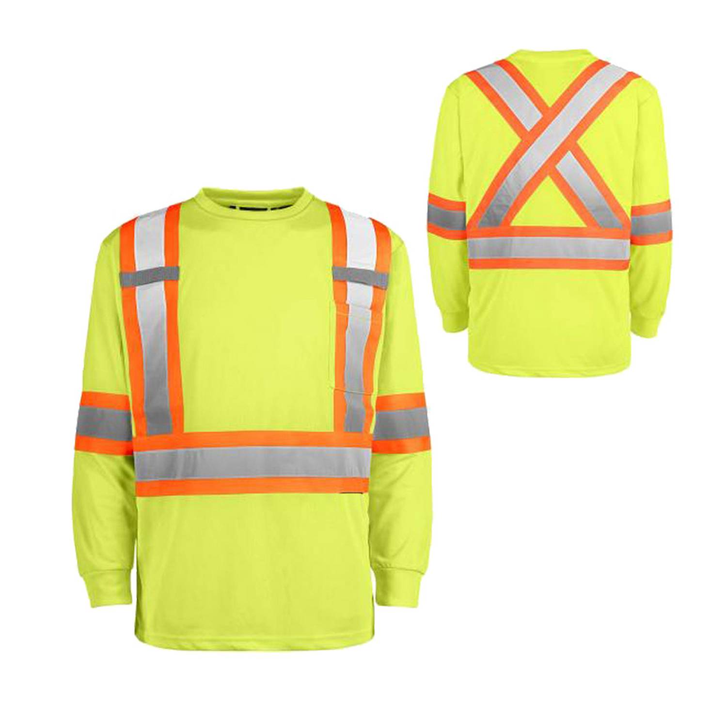 Hi-Vis Reflective Long Sleeve Safety Work Shirt 7