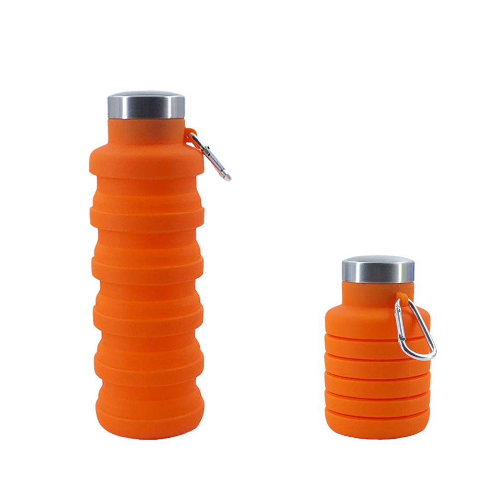 Silicone Foldable Water Bottles with Carabiner 5