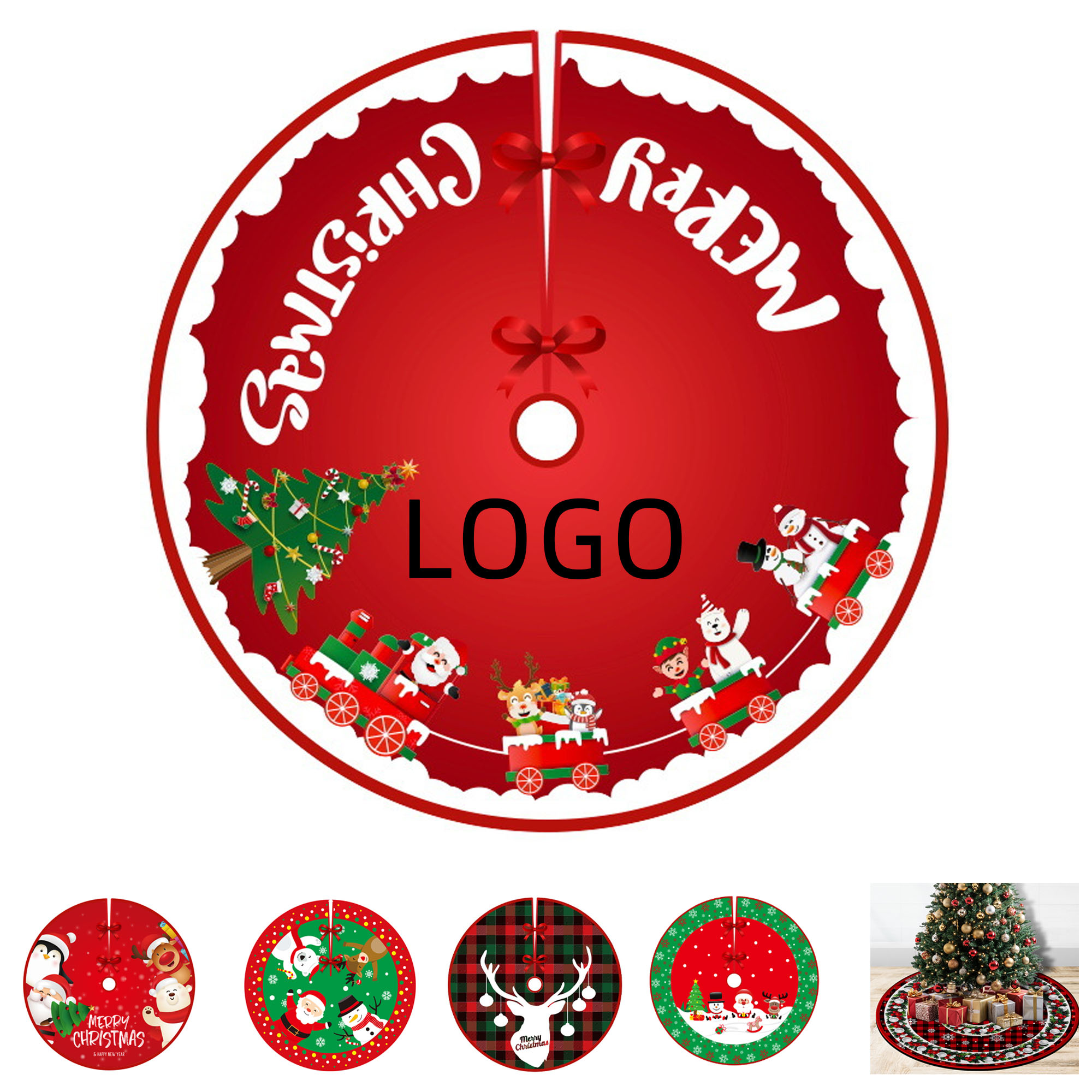 35.4" Christmas Tree Skirt 4
