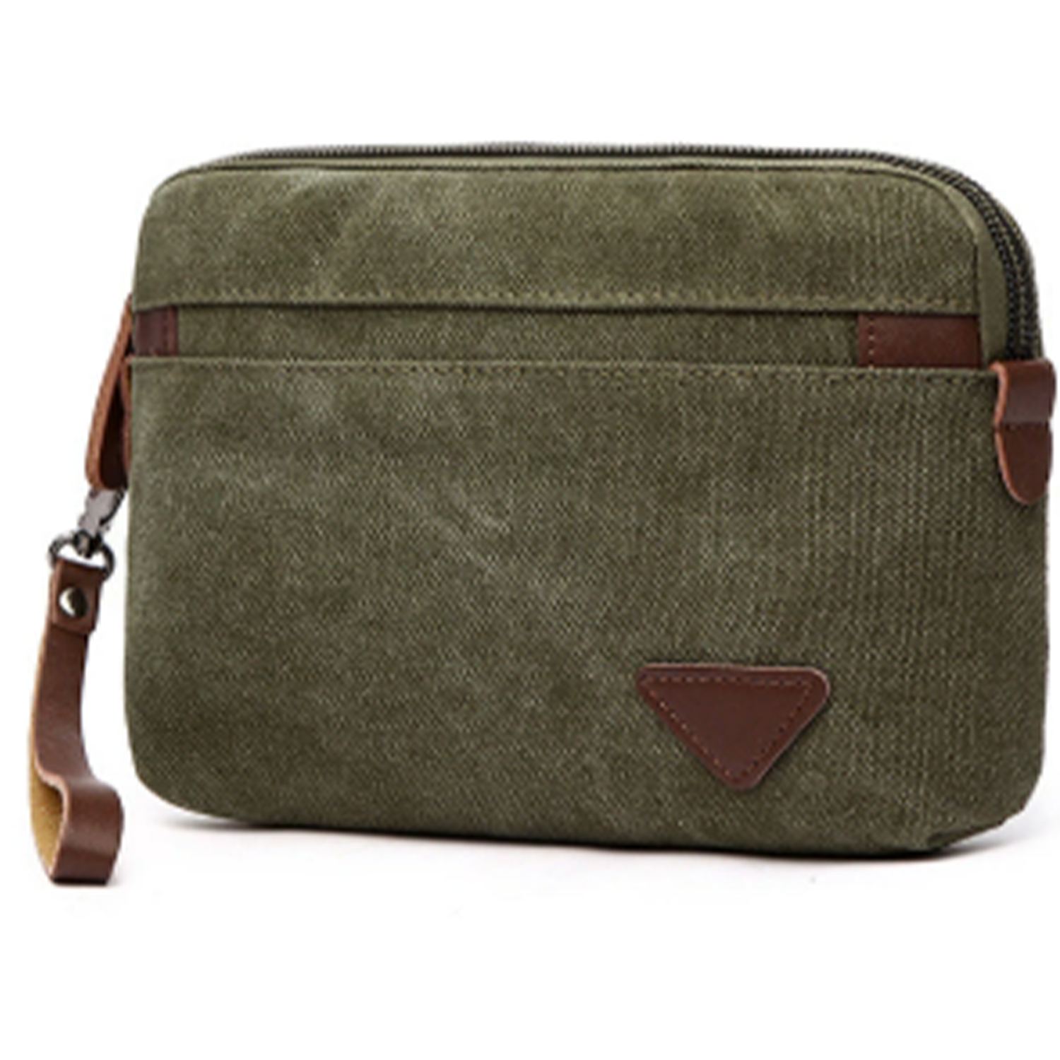 Men's Canvas Casual Zipper Wristlet Clutch Bag 11