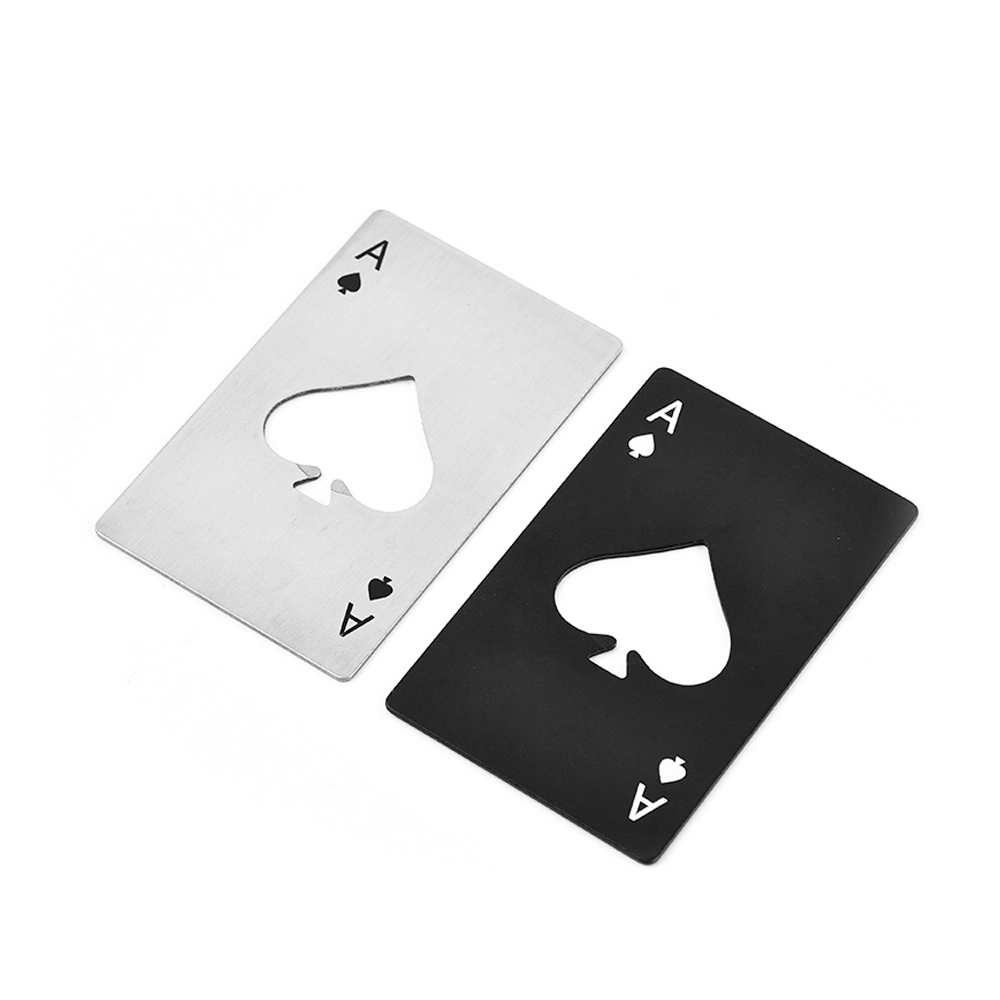 Stainless Steel Portable Poker Card Bottle Openers 2