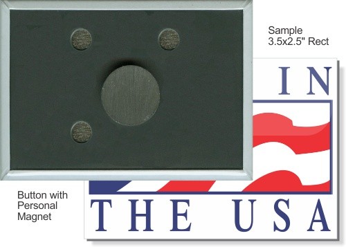 Personal Magnet 3 1/2 Inch X 2 1/2 Inch Rectangular Button 2