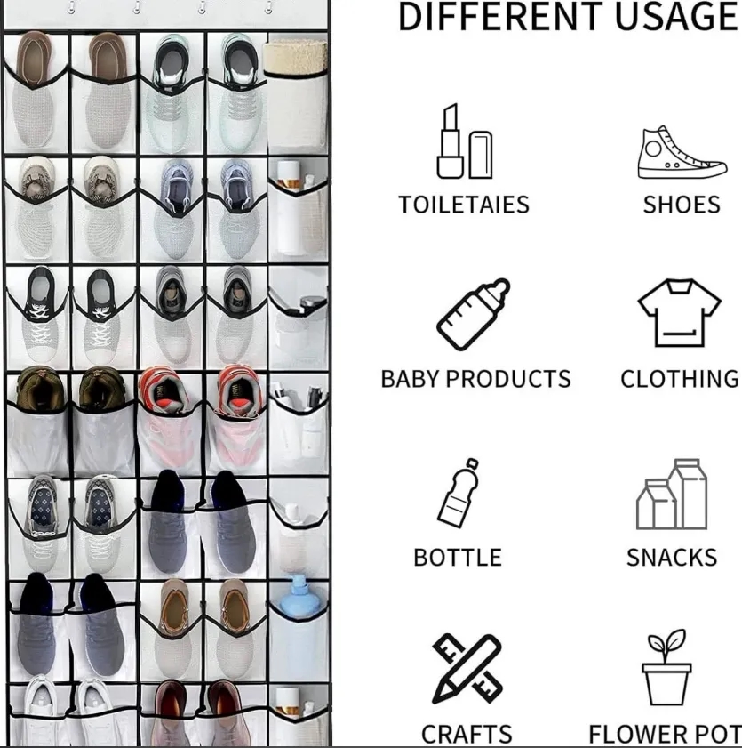 35 Pocket Over Door Hanging Shoe Organizer 4