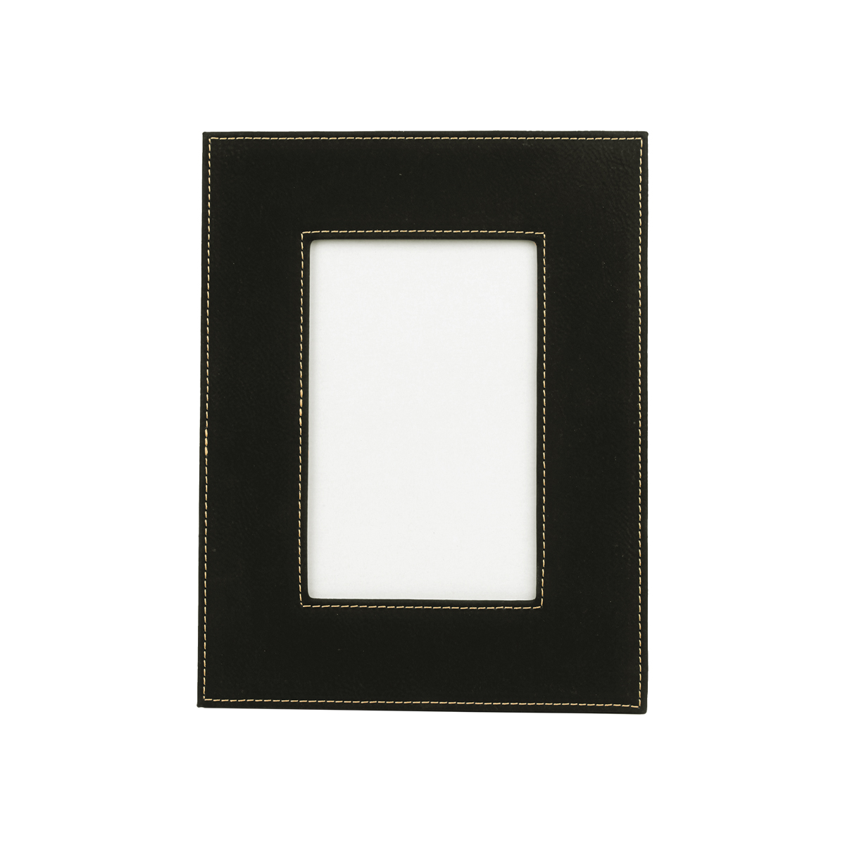 4" x 6" Black & Gold Leatherette Photo Frame 3