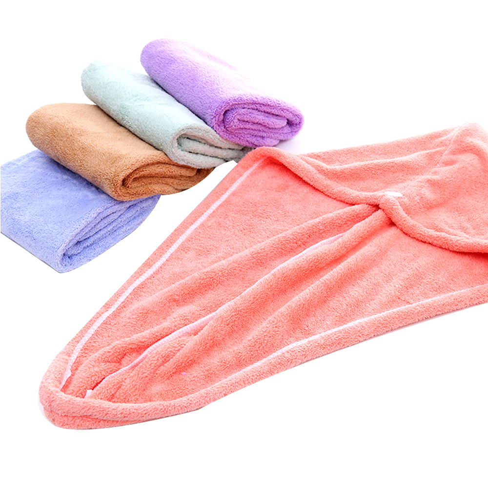 Coral velvet hair-drying cap absorbent dry hair towel 5