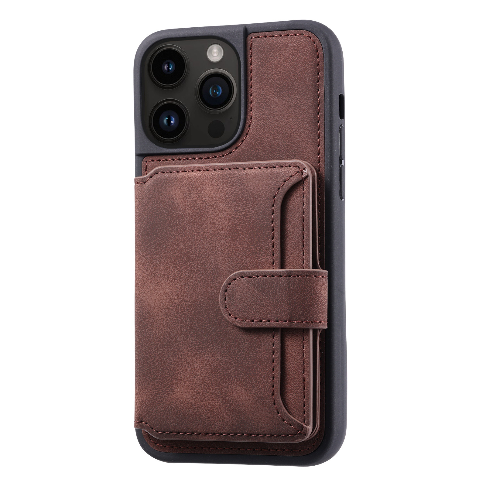 Phone Wallet Case With Magnetic Back Flip Card Holder 6
