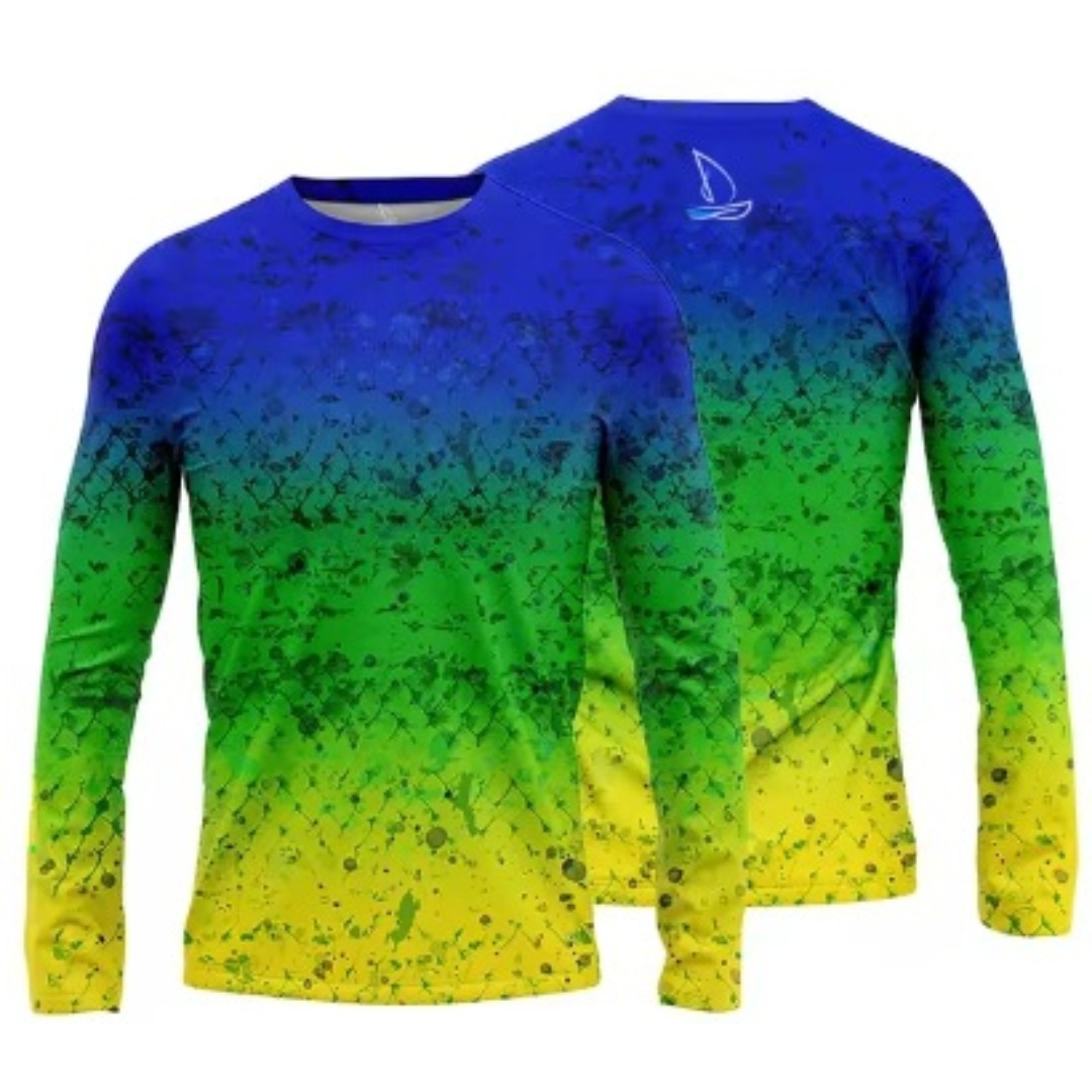 Unisex 170 GSM Full Color Sublimation Long Sleeve Fishing T-Shirt 3