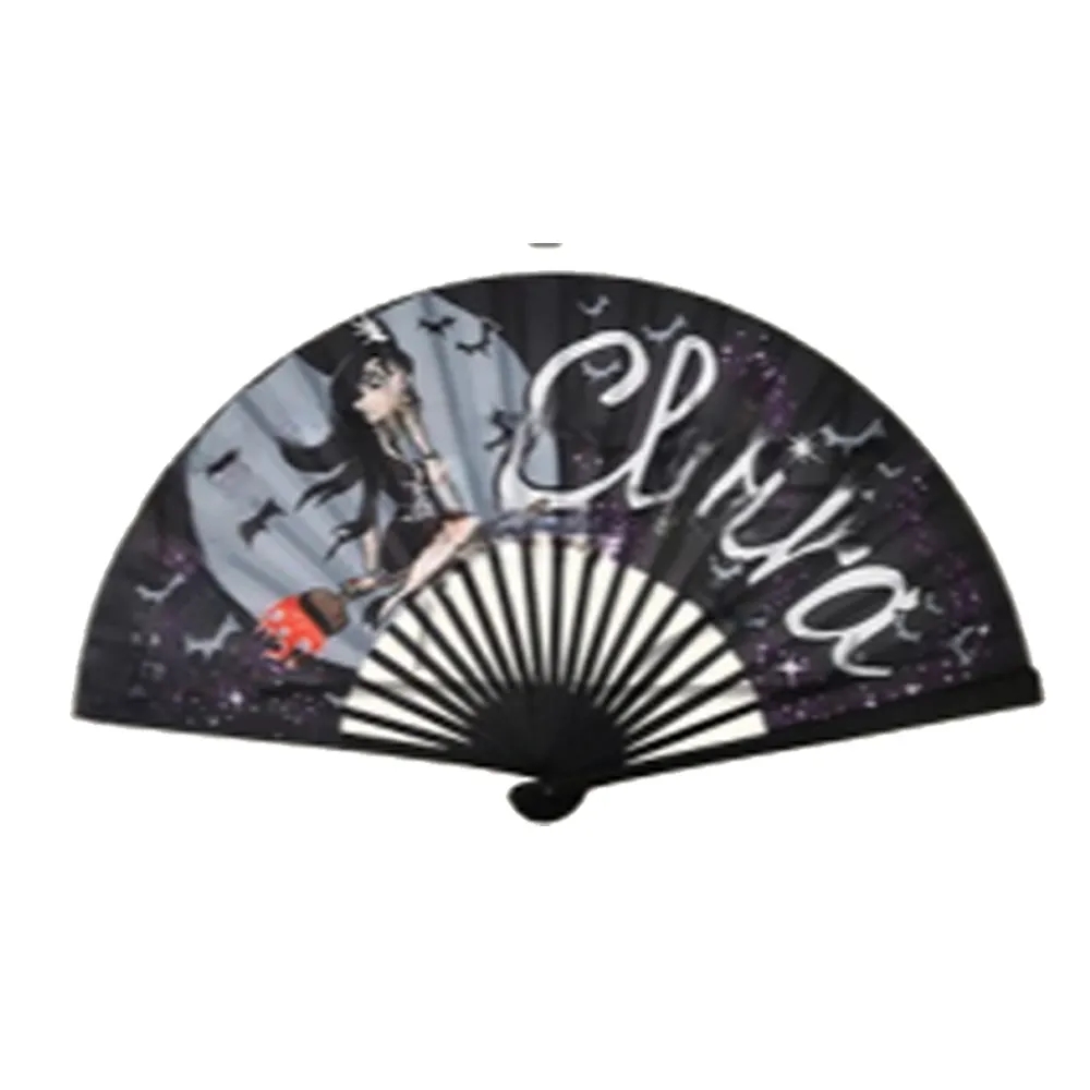 Folding Hand Fan With Bamboo Rib 3