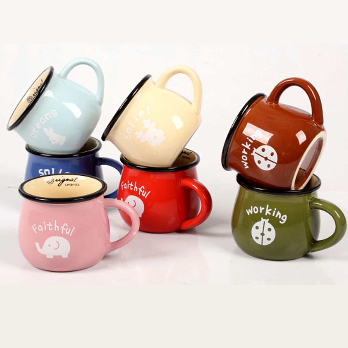 12 oz. High Quality Traditional Ceramic Coffee Mugs 2