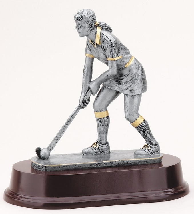 7" Tall Field Hockey Female Figure Award 2