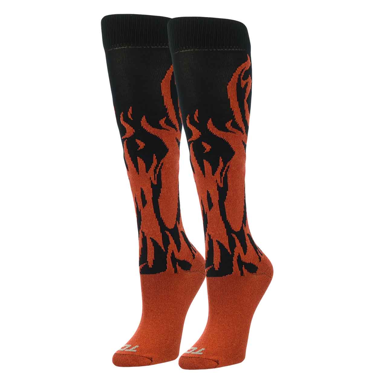 Krazisox Flames Over the Calf Socks 4