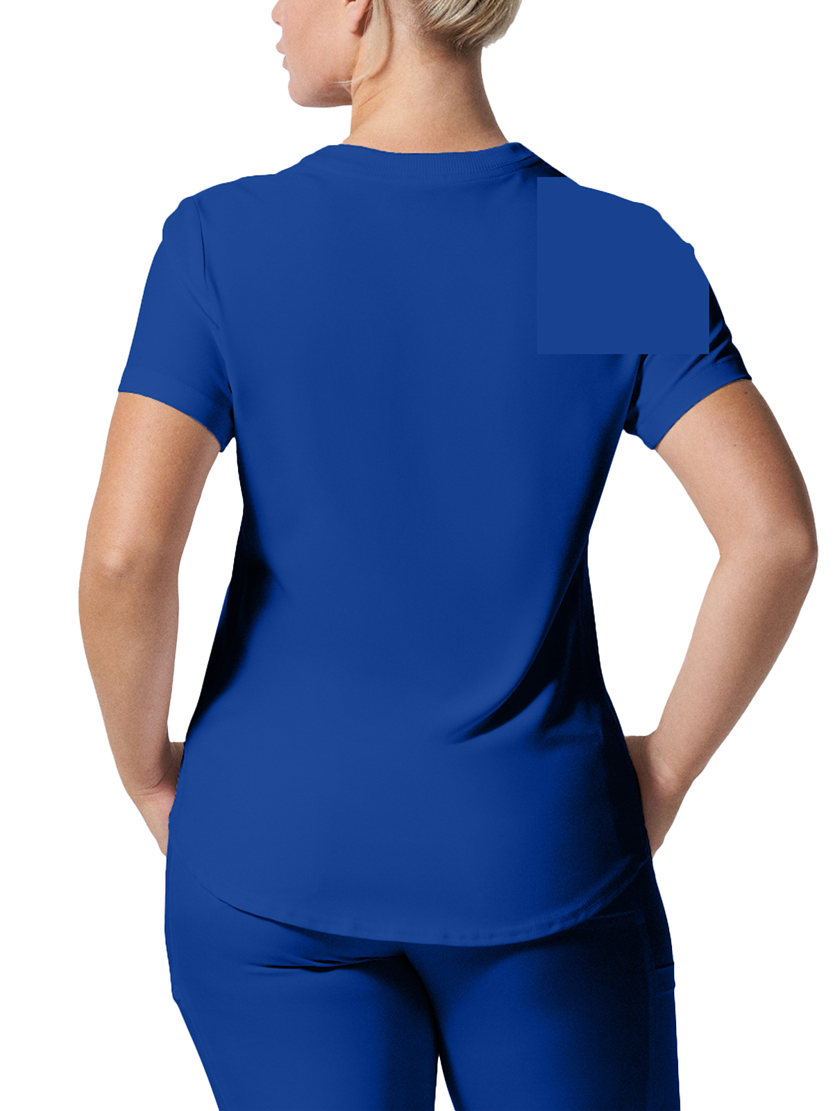 Landau - Forward - Women's Two-Pocket Shirttail Hemline V-Neck Top 19