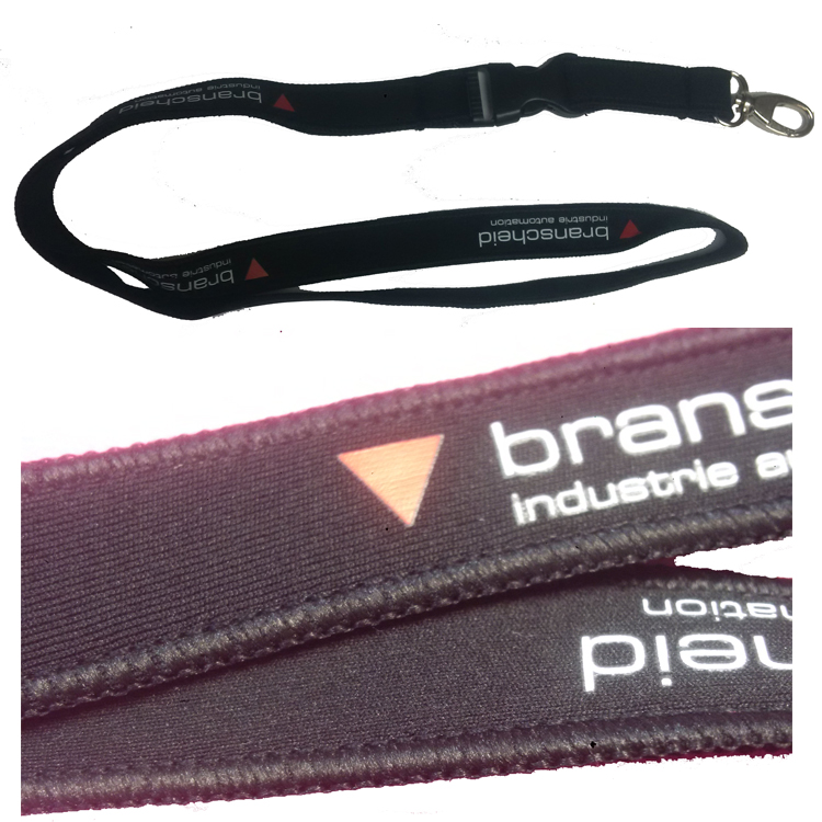 1" Neoprene Lanyard with Border 1