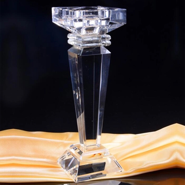 Clear Crystal Candle Holder 3