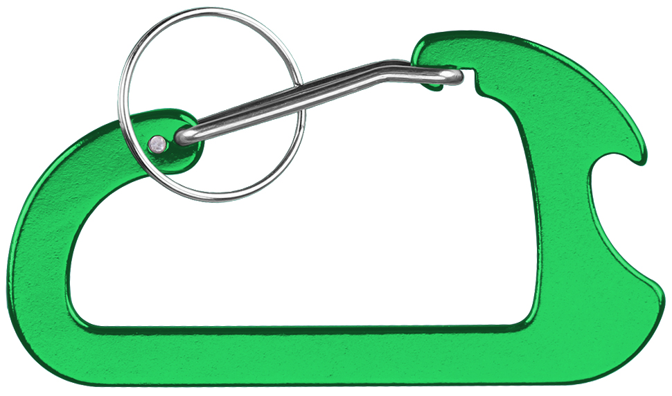 Carabiner with Bottle Opener and Key Ring 1