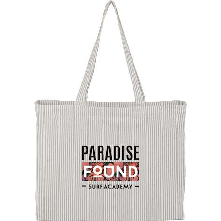 Striped Pacific Recycled Cotton Shopper Tote 22