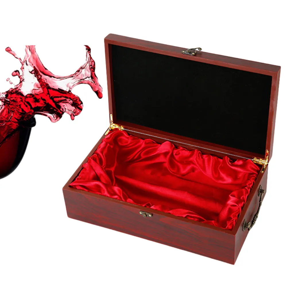 2-Bottle Red Wooden Wine Gift Box 6