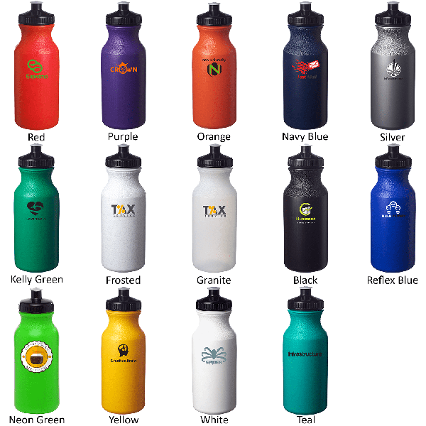 Lightweight Push-cap Water Bottle - Recyclable, 20 oz. 22