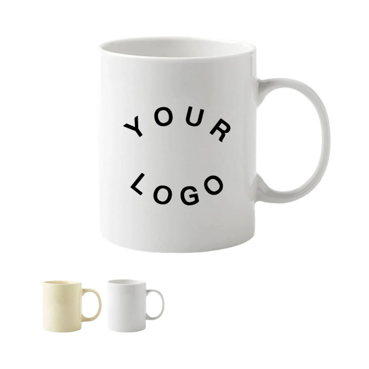 White Ceramic Coffee Cup 12oz for Daily Beverage 3