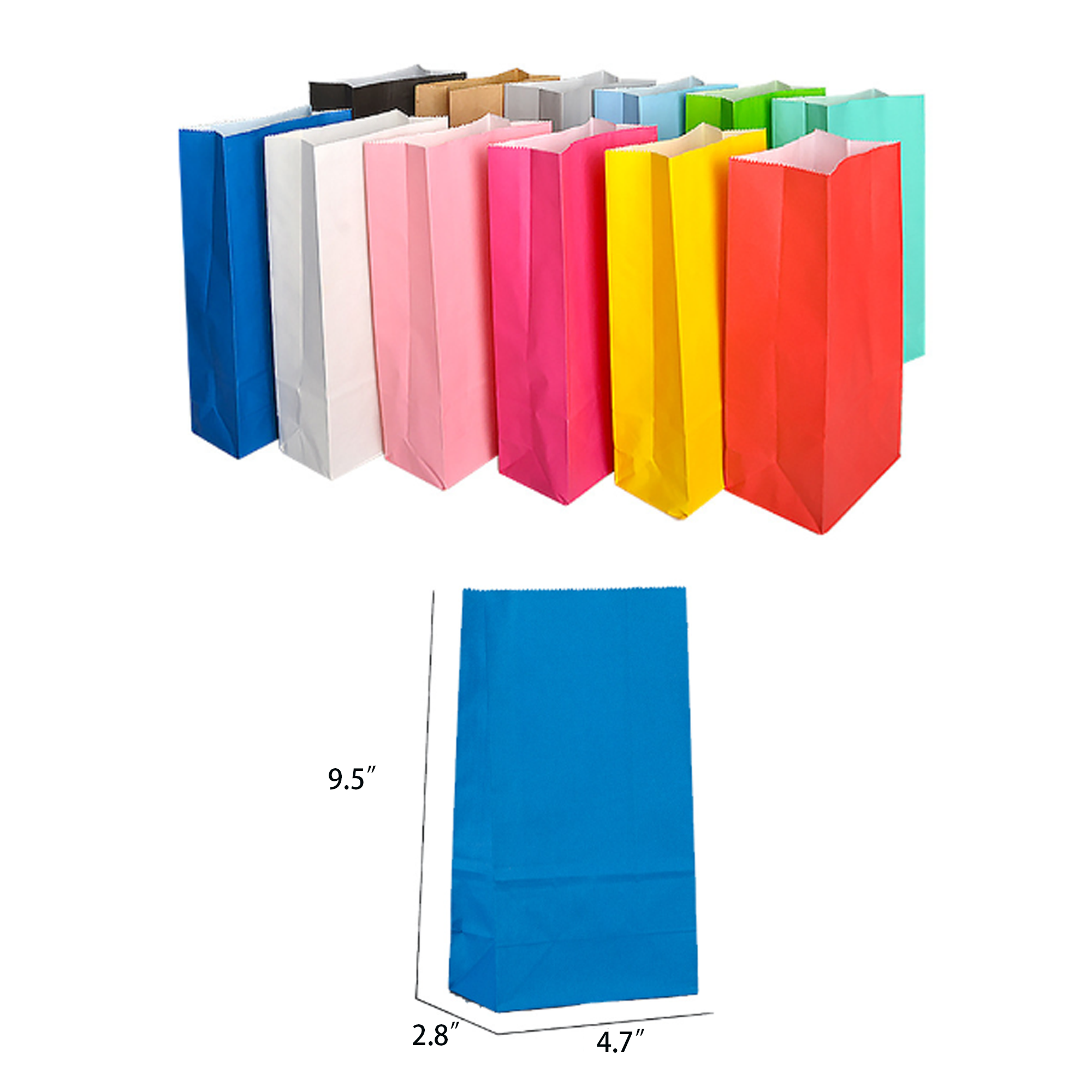 Colorful Natural Kraft Paper Candy Lunch Bag 2
