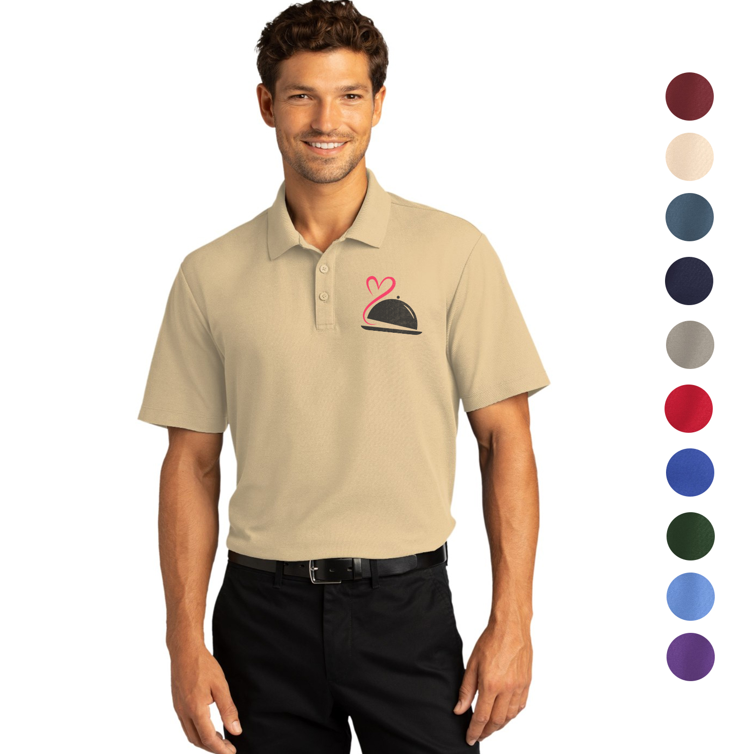 Port Authority SuperPro React Polo w/ Screen Print 5 oz. 3
