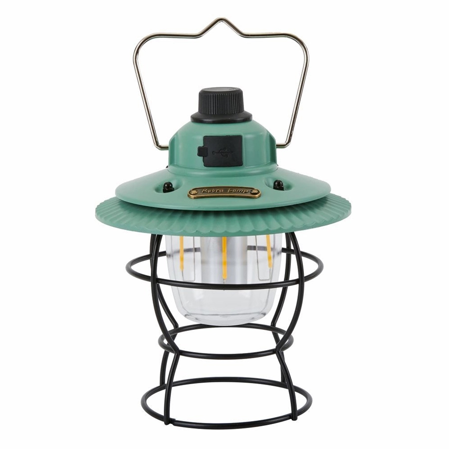 Retro Outdoor Camping Light & Picnic Lantern with Power Bank 12