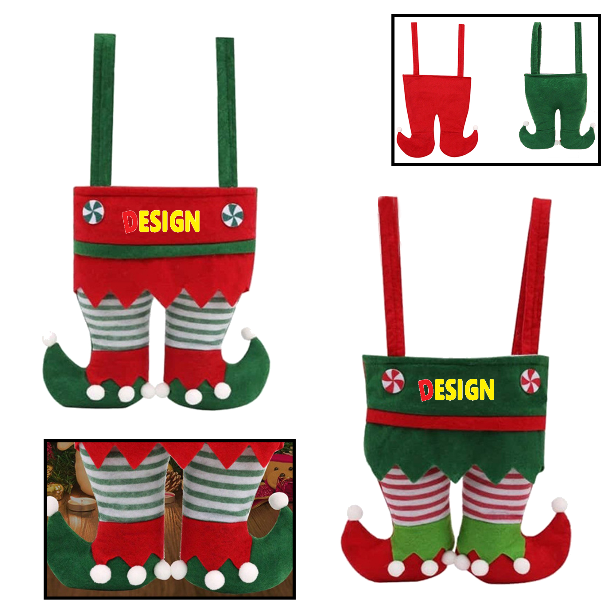 MOQ 20 PCS Elf Design Gift Sacks 1