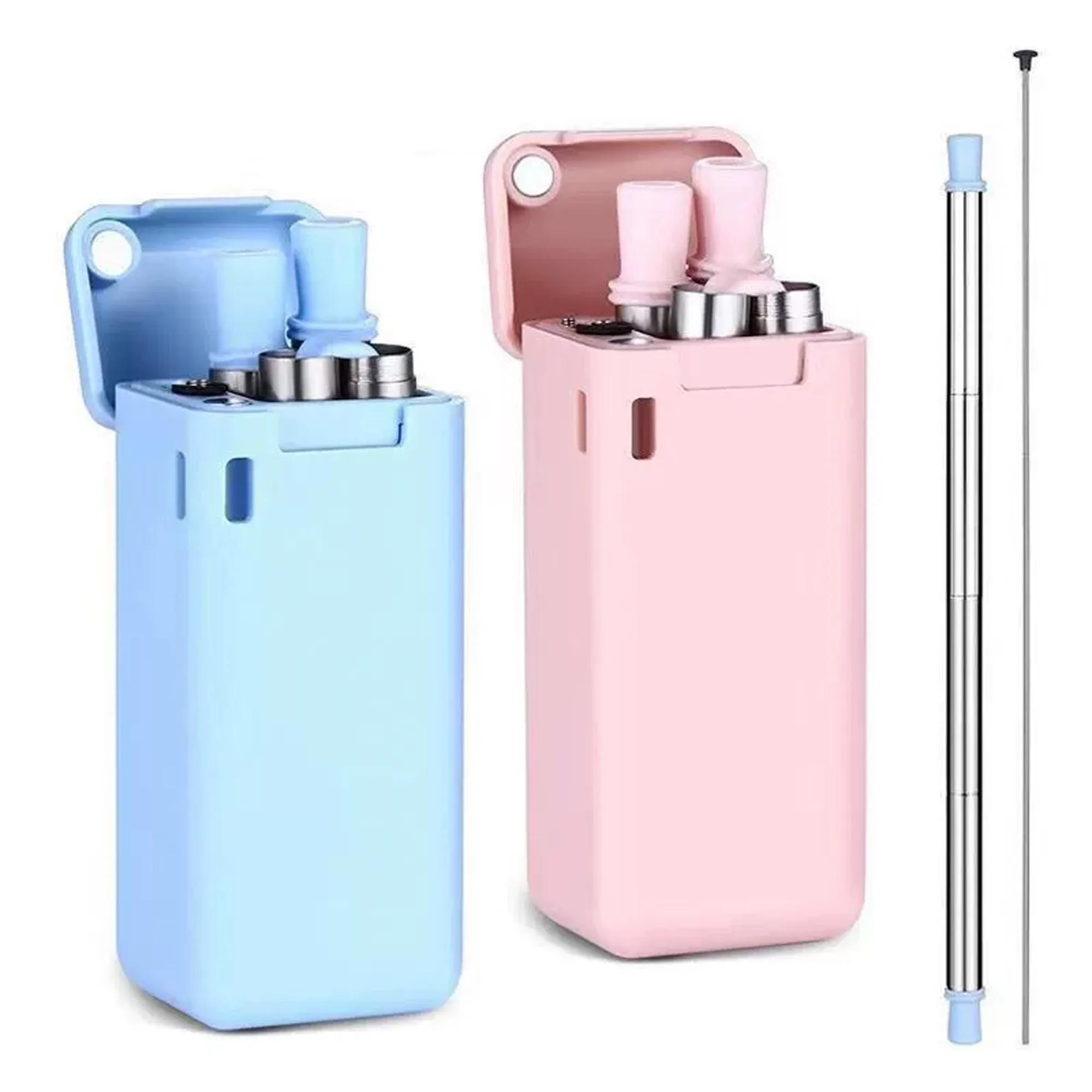 Foldable Stainless Steel Straw Set 5