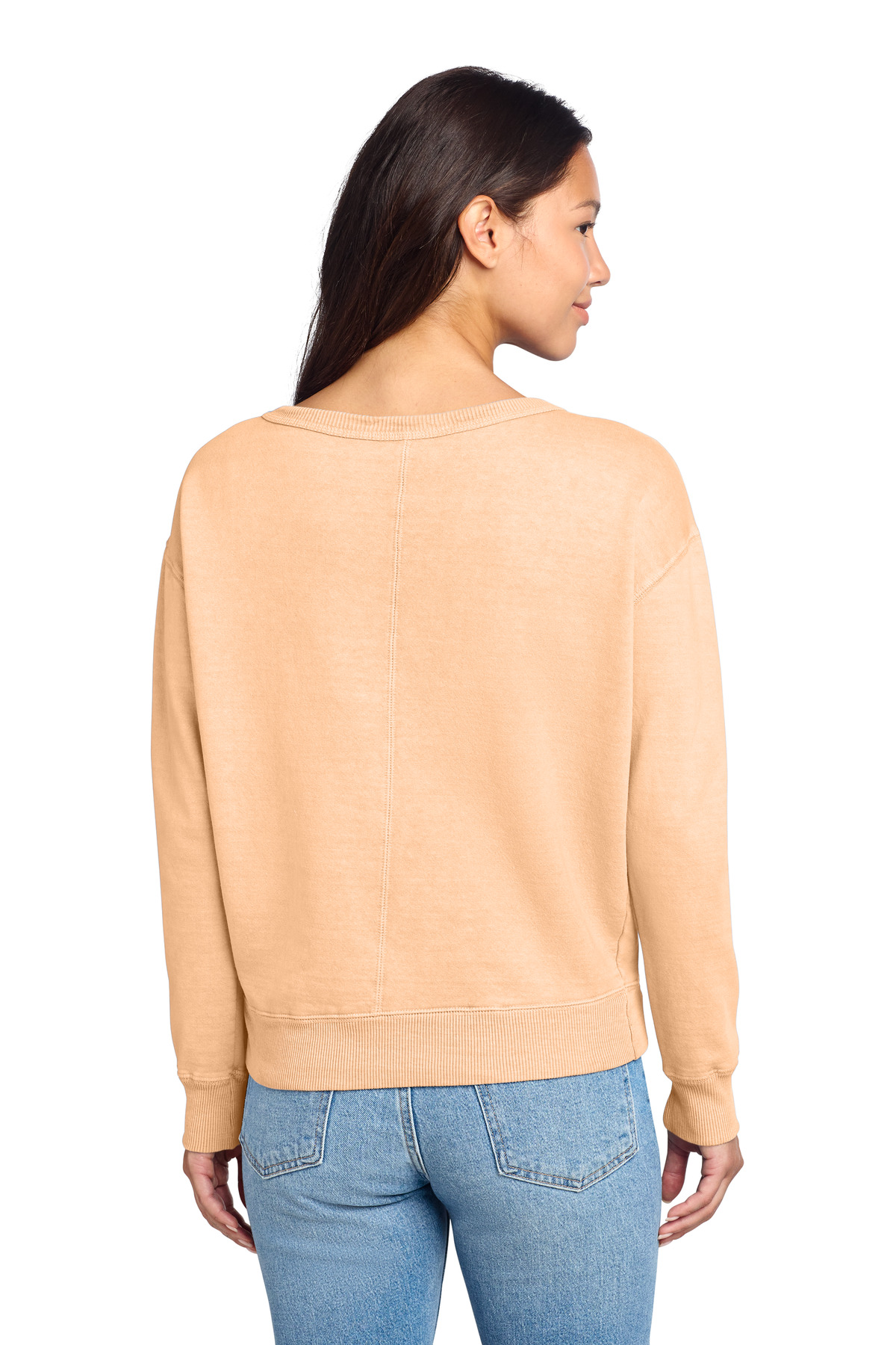 Port & Co Women's Beach Wash Garment-Dyed V-Neck Sweatshirt LPC098V 8