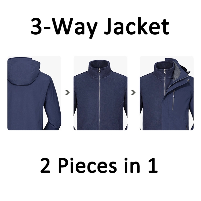 Waterproof Detachable 2-layer Hiking Jacket & Outdoor Coat 6