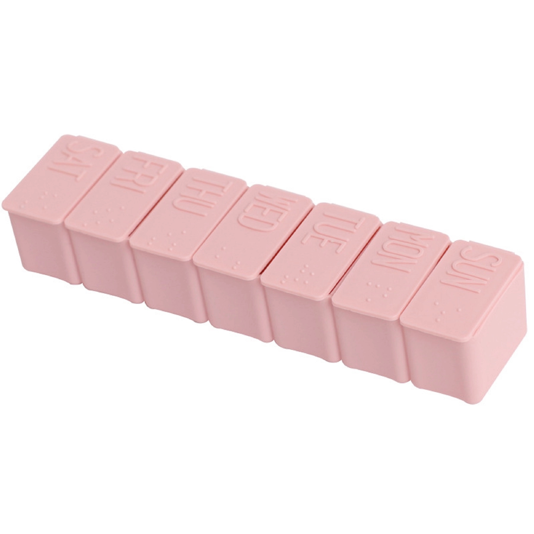7 Compartment Travel Pill Storage Case with Braille 2