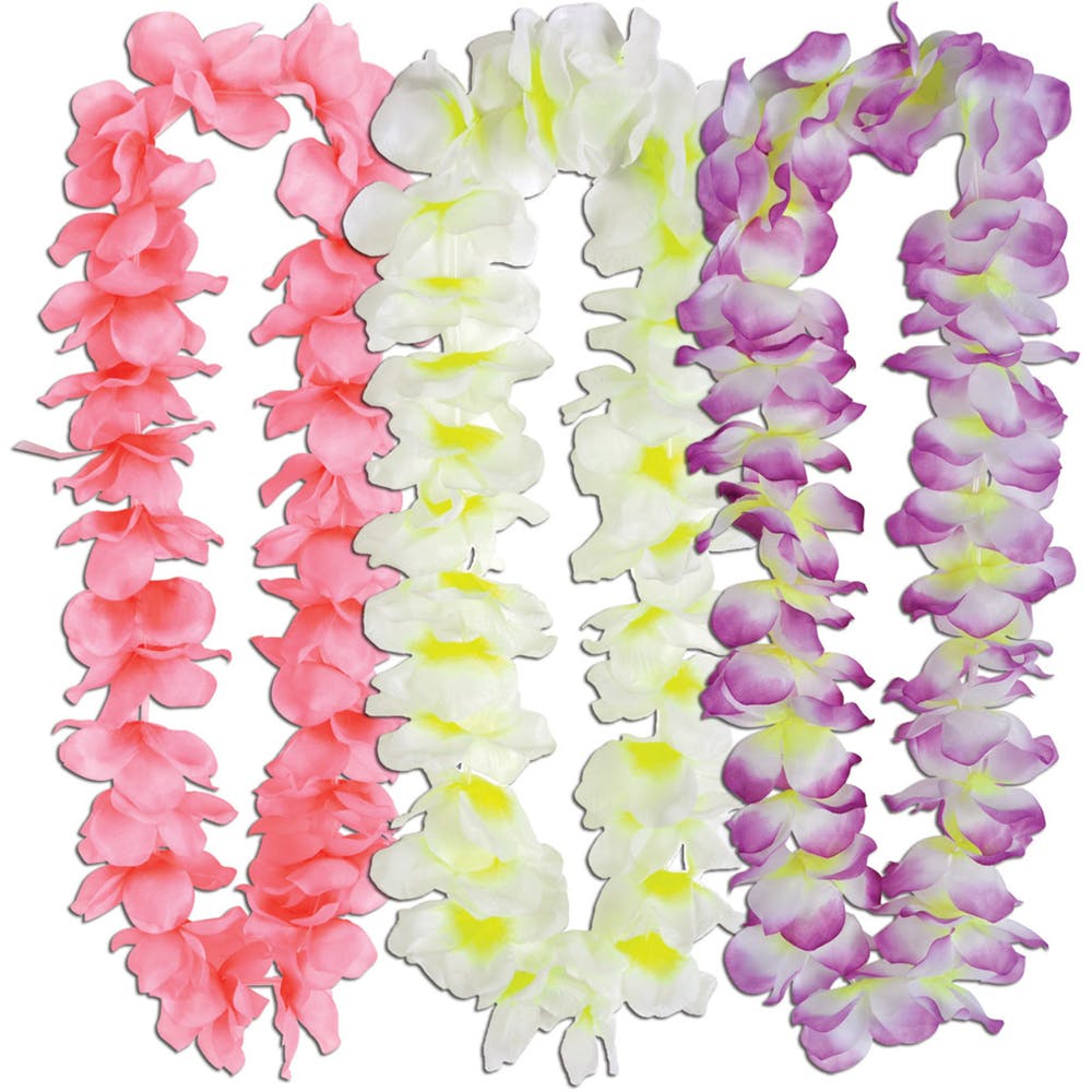 Flower Petal Leis - Assorted Colors 36" 1