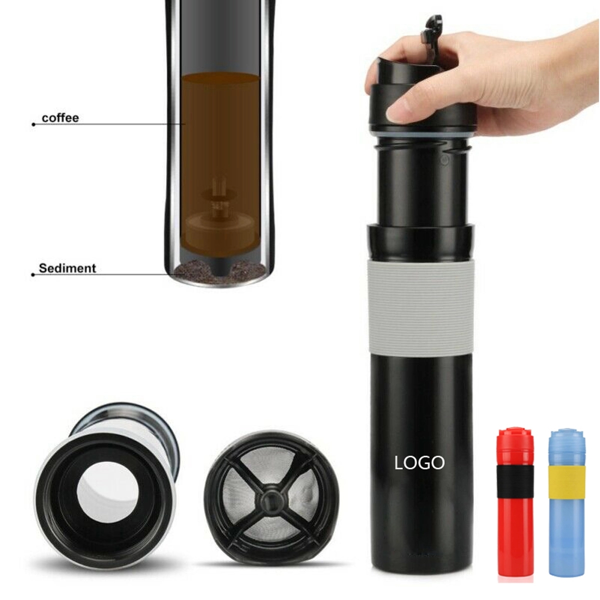 Portable Travel French Press Coffee Mug 3