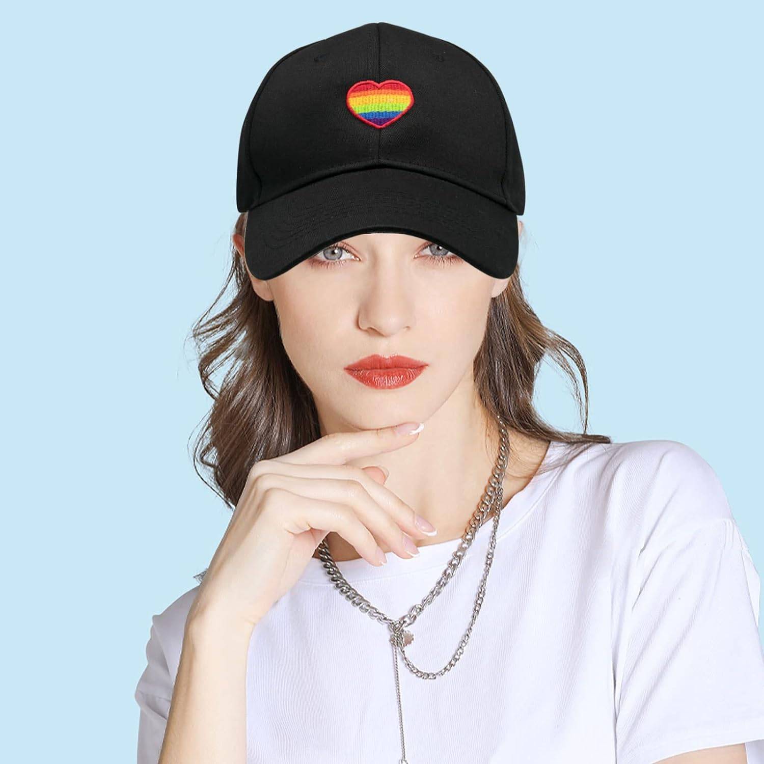 Rainbow Love Embroidered Baseball Cap 3