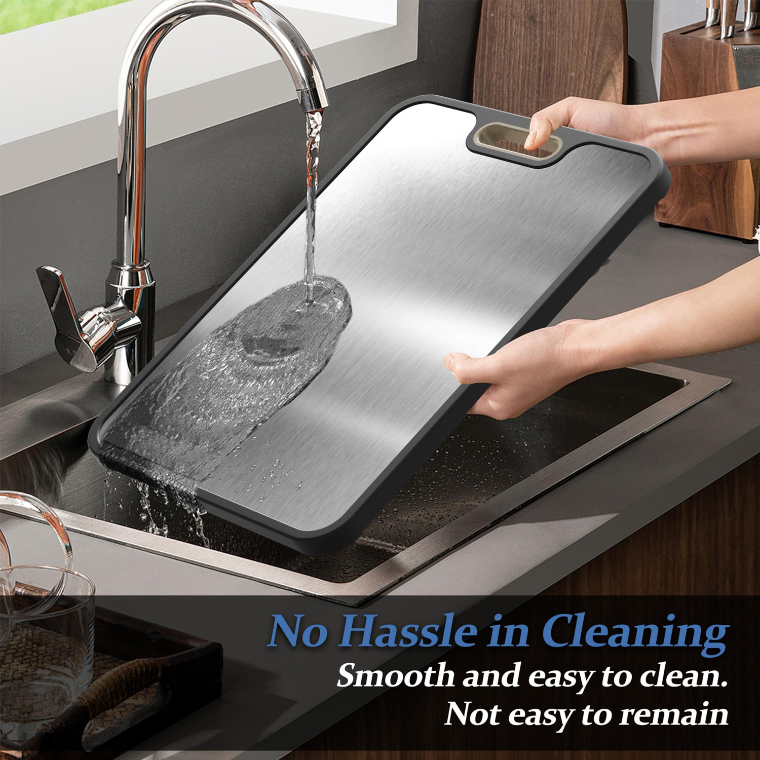 Food-Grade Wheat Stainless Steel Cutting Board—Antibacterial 6